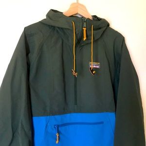 L.L. Bean Anorak Jacket Half Zip Kangaroo Pouch